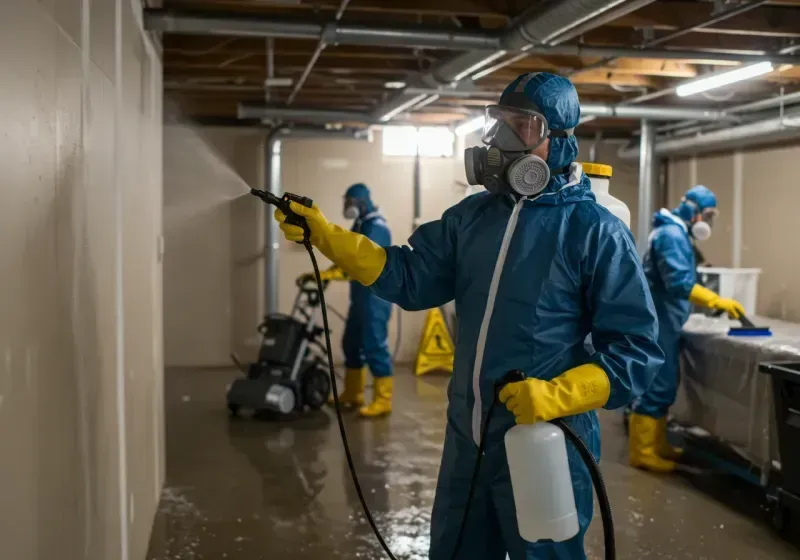 Basement Sanitization and Antimicrobial Treatment process in Bleckley County, GA